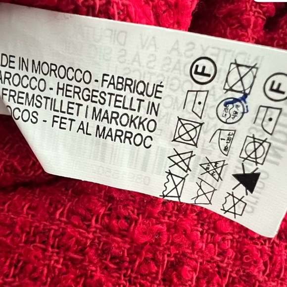 ZARA Textured Weave Blazer Dress Burgundy Red Gold Size S - Picture 13 of 16